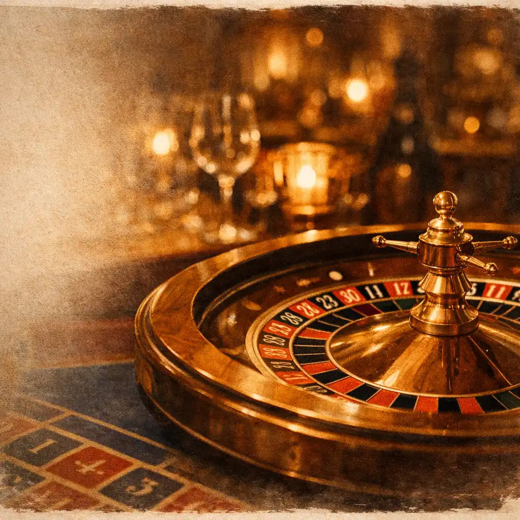 Stół do ruletki w ciepłym, kameralnym świetle restauracji Brasserie Chef